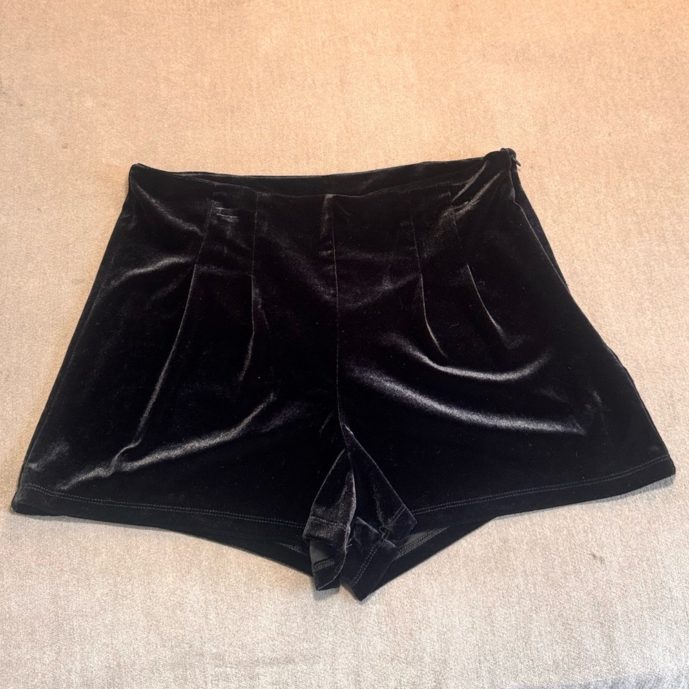 Joe Boxer Black Velvet High-Rise Shorts